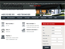 Tablet Screenshot of dusareality.cz